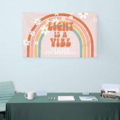 Groovy Eight ist ein Vibe Rainbow Daisy 8. Geburts Banner (Messeveranstaltung)