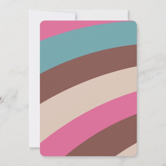 Groovy Eight ist ein Vibe-Rosa-aquamarines Mädchen Einladung (Rückseite)