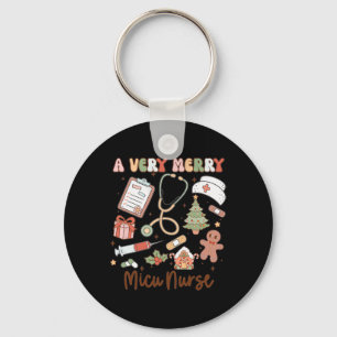 Groovy Ein sehr frohes Micu-Nurse-Weihnachten Medi Schlüsselanhänger