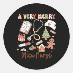 Groovy ein sehr lustiges Micu Nurse Xmas Medical I Runder Aufkleber