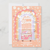 Groovy-Einladung zum 1. Geburtstag Einladung (Vorderseite)