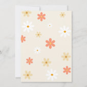 GROOVY Einladung zum ersten Geburtstag mit Foto (Rückseite)