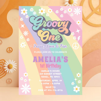 Groovy Einladung zum Geburtstag
