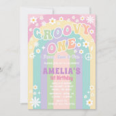 Groovy Einladung zum Geburtstag (Vorderseite)