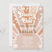 Groovy Einladung zum Geburtstag (Vorderseite)