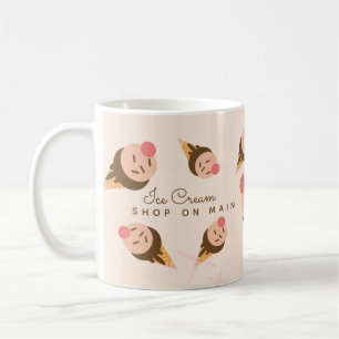 Groovy Eiscreme-Kegel-Geschäft Kaffeetasse
