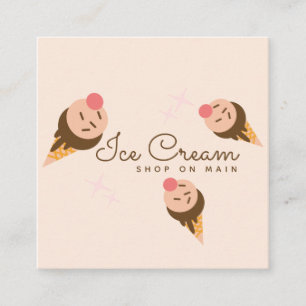 Groovy Eiscreme-Kegel-Shop-Belohnungen Treuekarte