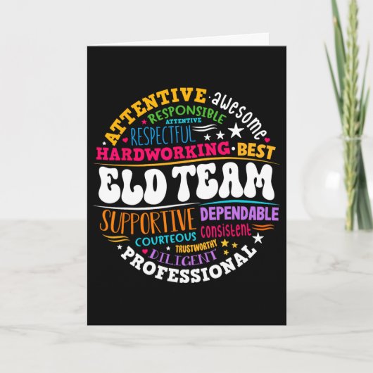 Groovy Eld Team Crew Englischsprachentwicklung Karte (Vorderseite)