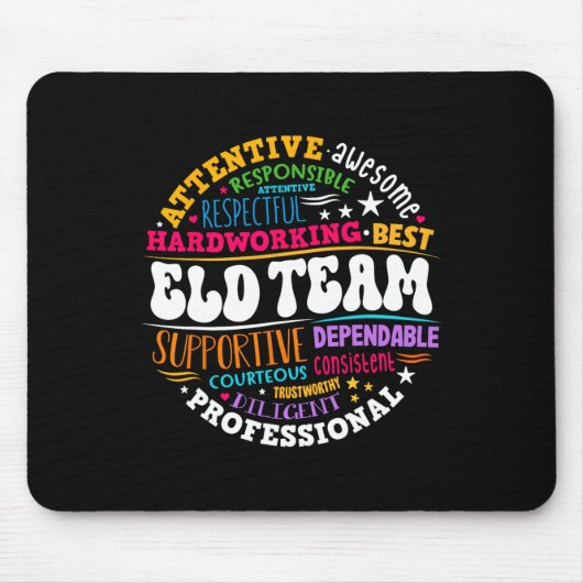 Groovy Eld Team Crew Englischsprachentwicklung Mousepad (Vorne)