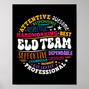 Groovy Eld Team Crew Englischsprachentwicklung Poster