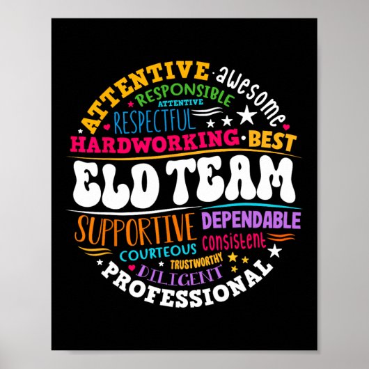 Groovy Eld Team Crew Englischsprachentwicklung Poster (Vorne)