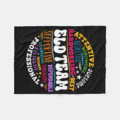 Groovy Eld Team Crew Englischsprachige Entwicklung Fleecedecke (Vorderseite (Horizontal))