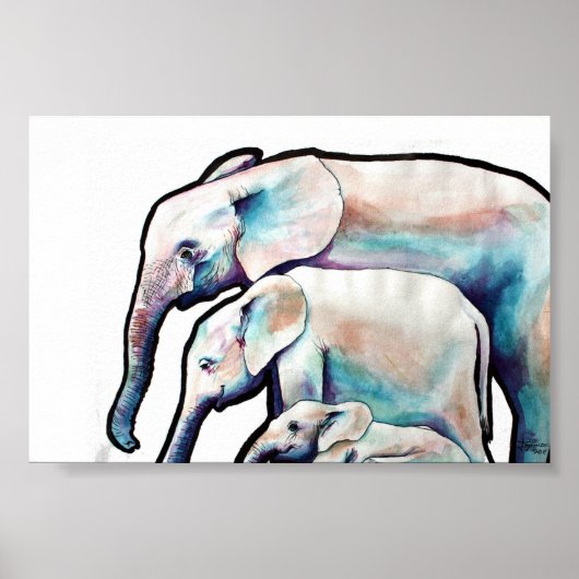 Groovy Elephants Poster (Vorne)