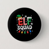 Groovy Elf Squad Elf Familie Weihnachten Matching Button (Vorderseite)