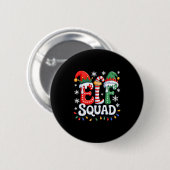 Groovy Elf Squad Elf Familie Weihnachten Matching Button (Vorne & Hinten)