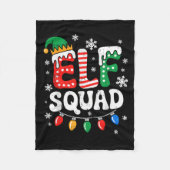 Groovy Elf Squad Elf Familie Weihnachten Matching  Fleecedecke (Vorderseite)