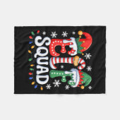 Groovy Elf Squad Elf Familie Weihnachten Matching  Fleecedecke (Vorderseite (Horizontal))