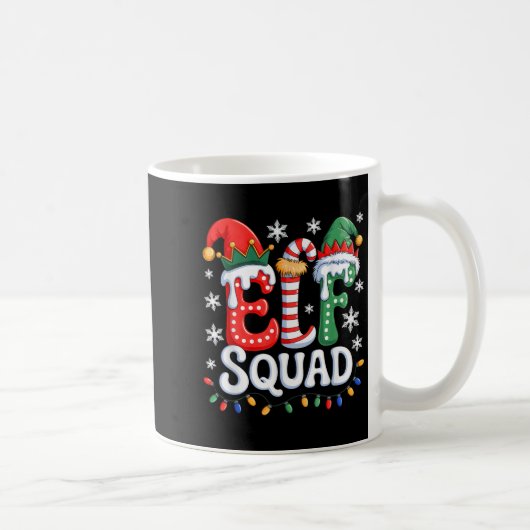 Groovy Elf Squad Elf Familie Weihnachten Matching  Kaffeetasse (Rechts)