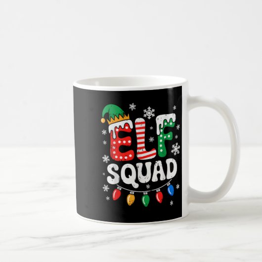 Groovy Elf Squad Elf Familie Weihnachten Matching Kaffeetasse (Rechts)