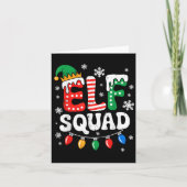 Groovy Elf Squad Elf Familie Weihnachten Matching Karte (Vorderseite)
