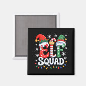 Groovy Elf Squad Elf Familie Weihnachten Matching Magnet (Vorderseite/Rückseite)