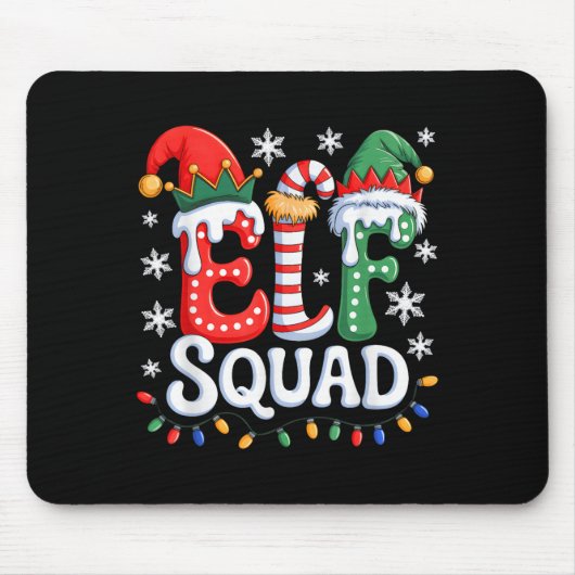 Groovy Elf Squad Elf Familie Weihnachten Matching  Mousepad (Vorne)