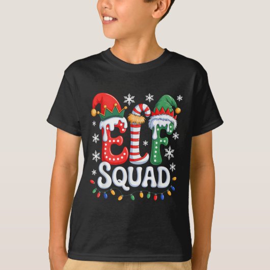 Groovy Elf Squad Elf Familie Weihnachten Matching  T-Shirt (Vorderseite)