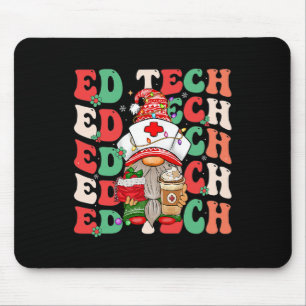 Groovy Emergency Room Nurse Christmas Gnome Ed Tec Mousepad