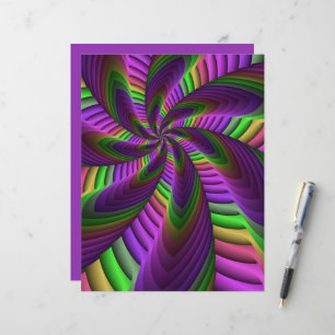 Groovy Energetic Colorful Neon Fraktal Pattern