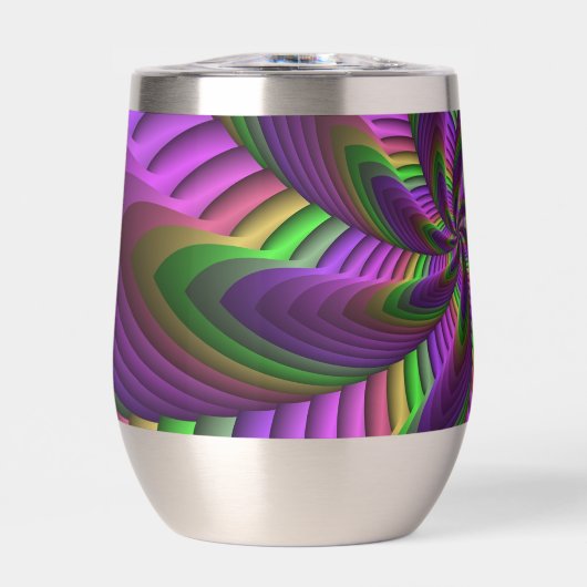 Groovy Energetic Colorful Neon Fraktal Pattern (Vorderseite)