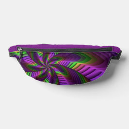 Groovy Energetic Colorful Neon Fraktal Pattern Bauchtasche