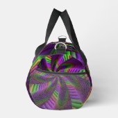 Groovy Energetic Colorful Neon Fraktal Pattern Duffle Bag (Rechts)