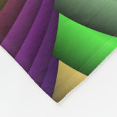 Groovy Energetic Colorful Neon Fraktal Pattern Fleecedecke (Ecke)