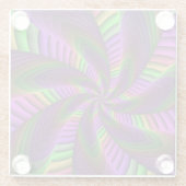 Groovy Energetic Colorful Neon Fraktal Pattern Glasuntersetzer (Rückseite)