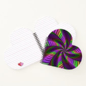 Groovy Energetic Colorful Neon Fraktal Pattern Notizblock (Innenseite)