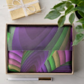 Groovy Energetic Colorful Neon Fraktal Pattern Seidenpapier (Geschenk)