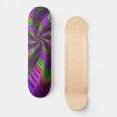 Groovy Energetic Colorful Neon Fraktal Pattern Skateboard (Vorderseite)