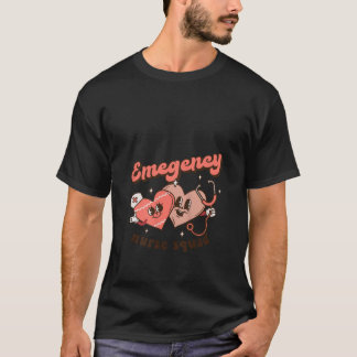 Groovy ER Emergency Room Nurse Squad Valentines Da T-Shirt