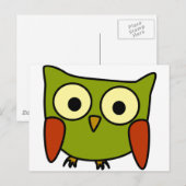 Groovy Eule Postkarte (Vorne/Hinten)