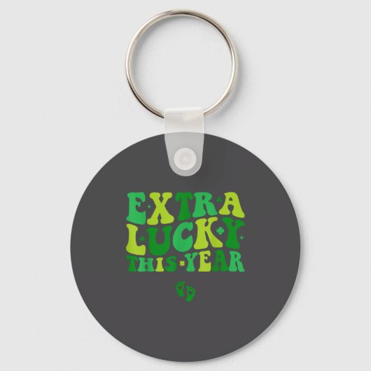 Groovy Extra Lucky This Year Irish Pregnancy St Pa Schlüsselanhänger (Vorderseite)