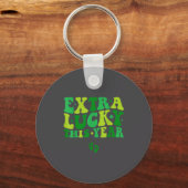 Groovy Extra Lucky This Year Irish Pregnancy St Pa Schlüsselanhänger (Vorderseite)
