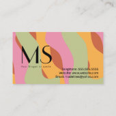 Groovy Eyelash Salon Technician Business Card Visitenkarte (Rückseite)