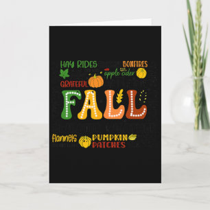 Groovy Fall Erntedank Halloween Mens Women Autu Karte