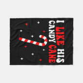 Groovy Family Christmas Couple Matching Funny Tee  Fleecedecke (Vorderseite (Horizontal))