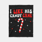 Groovy Family Christmas Couple Matching Funny Tee Fleecedecke (Vorderseite)