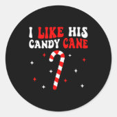 Groovy Family Christmas Couple Matching Funny Tee  Runder Aufkleber (Vorderseite)