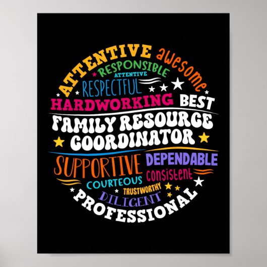 Groovy Family Resource Coordinator Würdigung Poster (Vorne)