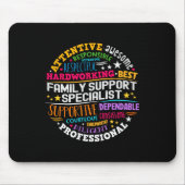 Groovy Family Support Specialist Appreciation Week Mousepad (Vorne)