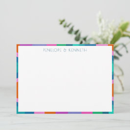 Groovy farbenfrohe Lila Retro Hochzeit maßgeschnei Dankeskarte