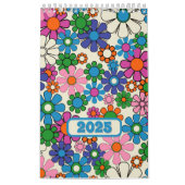 Groovy farbenfroher Retro Floral 2025 Kalender (Titelbild)